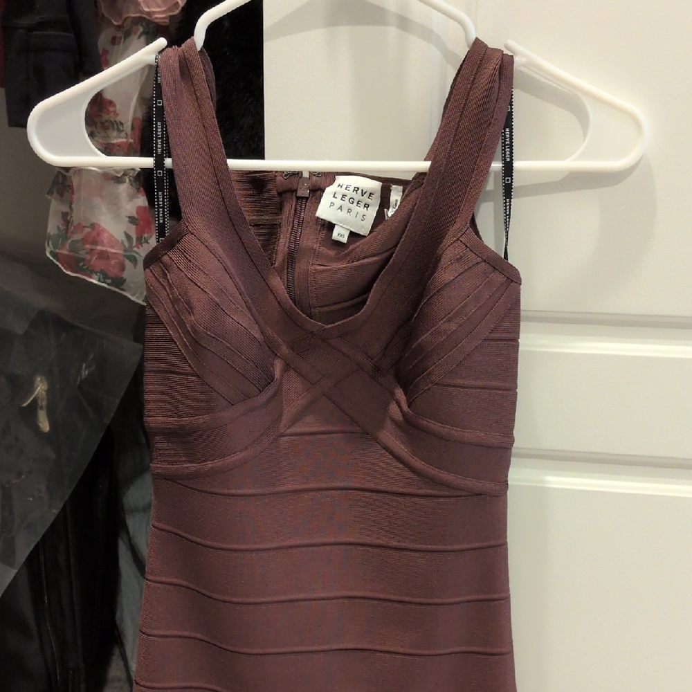 Herve Leger Mauve Bandage Dress